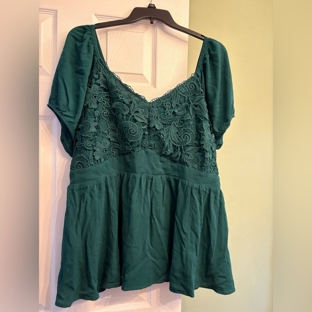 Torrid Women’s Shirt NWT Green 3X